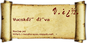 Vucskó Éva névjegykártya