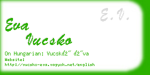eva vucsko business card