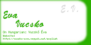 eva vucsko business card